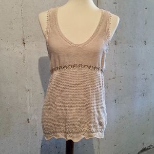 URBAN OUTFITTERS Boho Chic Knit Tan Tank Small